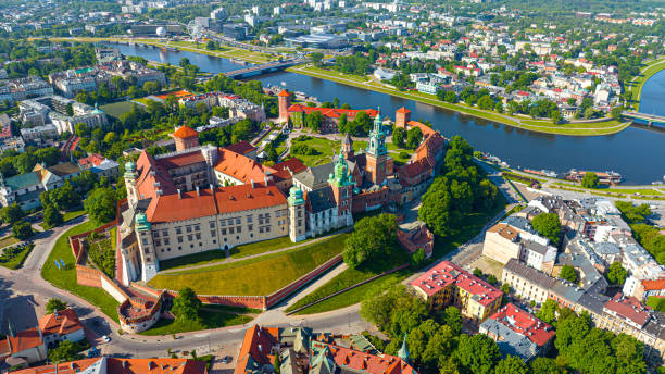 Beautiful view of the city of Krakow, Poland. High quality photo